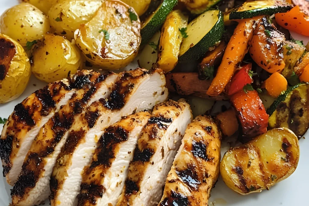 Healthy Grilled Chicken With Veggies