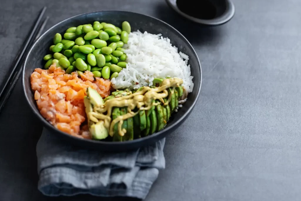 Edamame And Veggie Rice Bowl