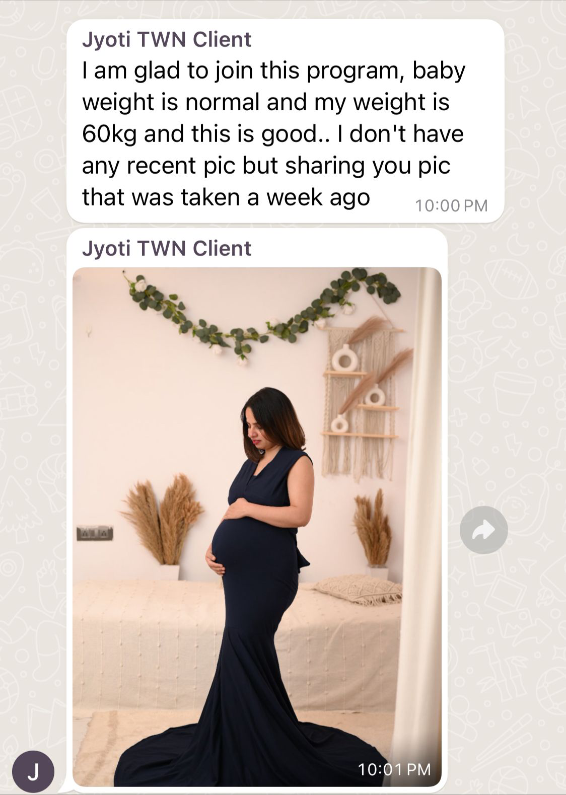 Pregnacy image feedbak